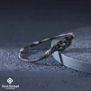 Kazaziye Örgü Bileklik Çift Düğüm Modeli