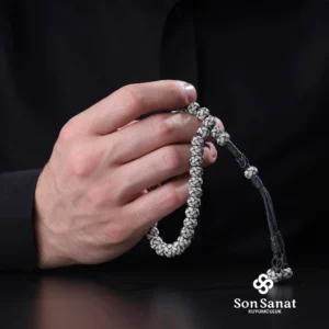 Kazaziye Örgü Tesbih Beyaz