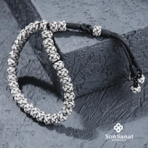 Kazaziye Örgü Tesbih Beyaz