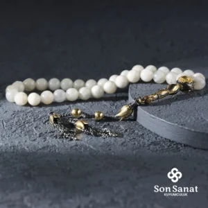 Kuvars Taşı Gümüş Tesbih