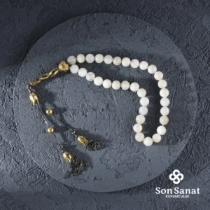 Kuvars Taşı Gümüş Tesbih