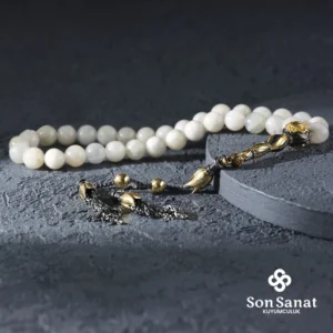 Kuvars Taşı Gümüş Tesbih