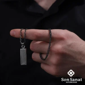 Küp Burgu Cevşen Gümüş Kolye