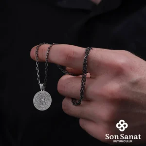 Küçük Ayetel Kürsi 925 Ayar Madalyon Kolye