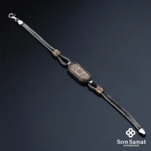 Küçük Ayetel-i Kürsi Gravür 925 Ayar Gümüş Oval Zincirli Bileklik