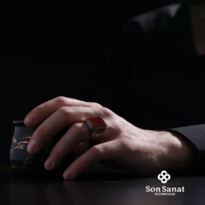 Küçük Kare Gravür Akik