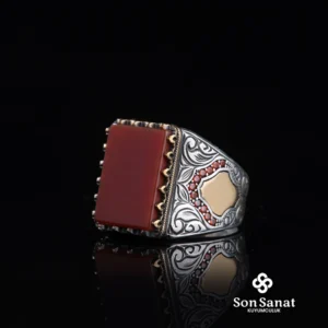 Küçük Kare Gravür Akik