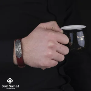 La Galibe İllallah Deri Bileklik