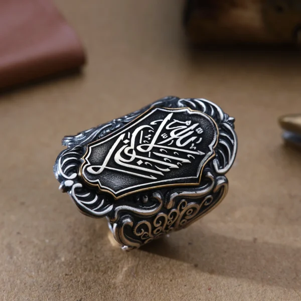 La Galibe İşlemeli 925 Ayar Büyük Zihgir Gümüş Erkek Yüzük