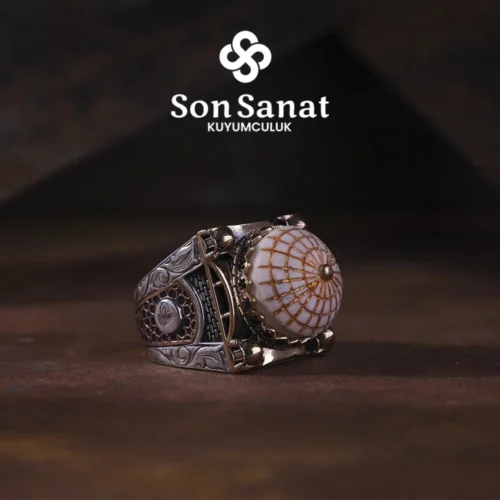 Lacivert Sitrin Taşlı Ortaköy Cami Modeli