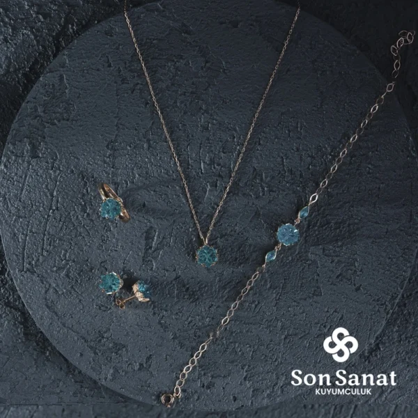 MAVİ LOTUS ÇİÇEĞİ SET