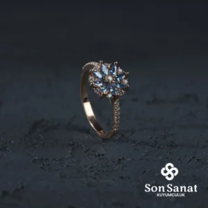 Mavi Yıldız Çiçeği Yüzük