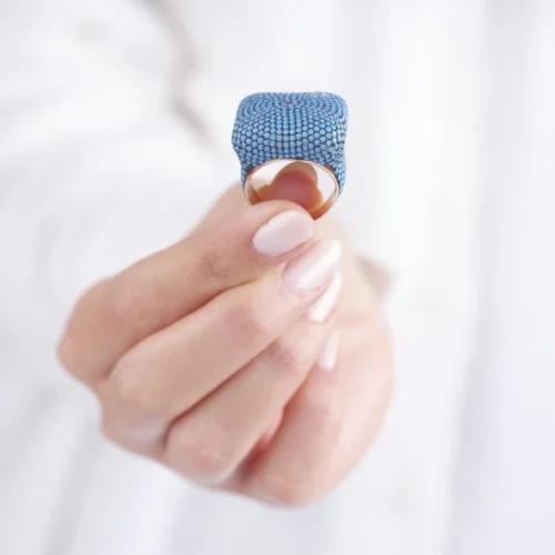 Mega Kare Turkuaz Firuze Yüzük Modelimiz