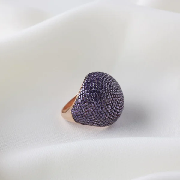 Mega Yuvarlak Ametist Bayan Yüzük