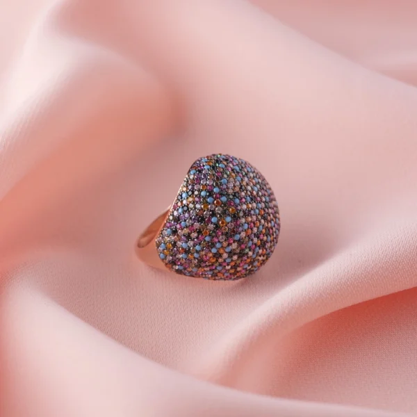 Mega Yuvarlak Gökkuşağı Bayan Yüzük