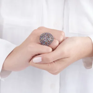 Mega Yuvarlak Gökkuşağı Bayan Yüzük