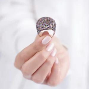 Mega Yuvarlak Gökkuşağı Bayan Yüzük