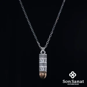 Mermi 925 Ayar Gümüş Kolye Modeli