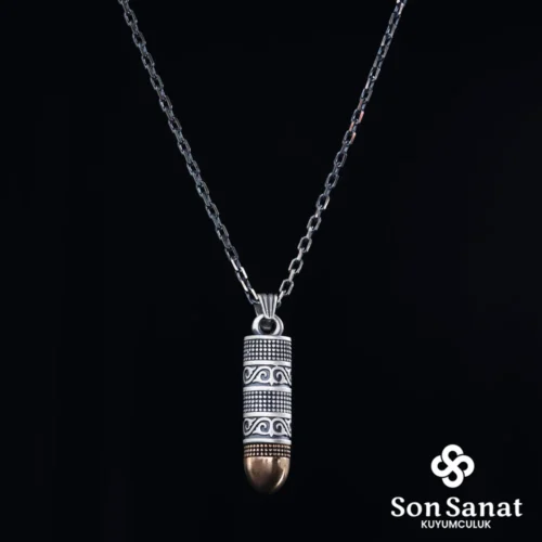 Mermi 925 Ayar Gümüş Kolye Modeli
