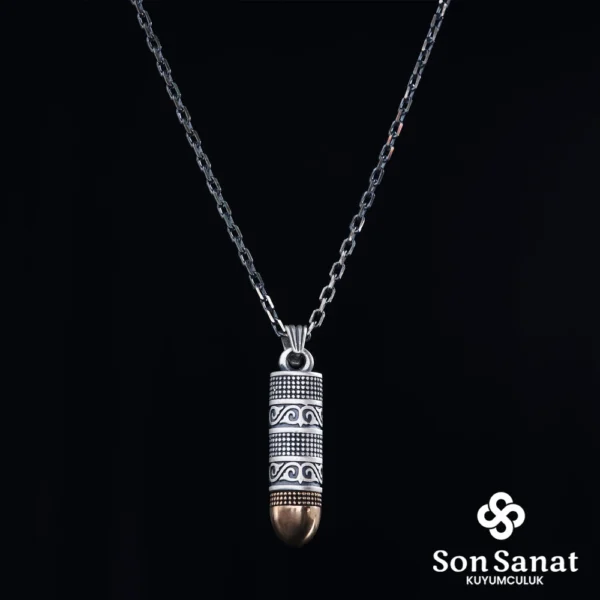 Mermi 925 Ayar Gümüş Kolye Modeli