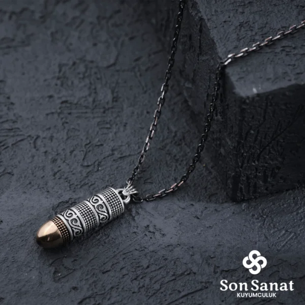 Mermi 925 Ayar Gümüş Kolye Modeli