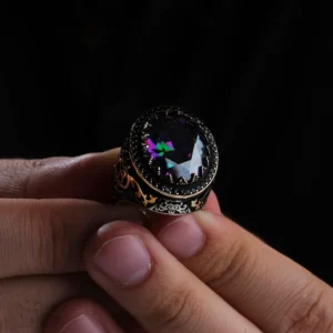 Mistik Topaz Anadolu 925 Ayar Erkek Yüzük