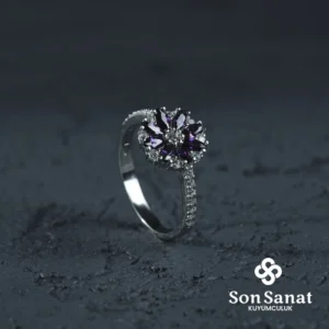 Mor Yıldız Çiçeği Yüzük