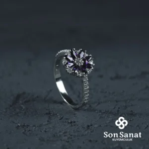 Mor Yıldız Çiçeği Yüzük