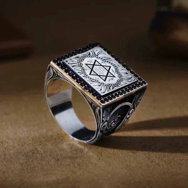 Ortaköy Hz.Süleyman Mührü 925 Ayar Erkek Yüzük