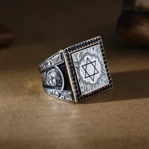 Ortaköy Hz.Süleyman Mührü 925 Ayar Erkek Yüzük