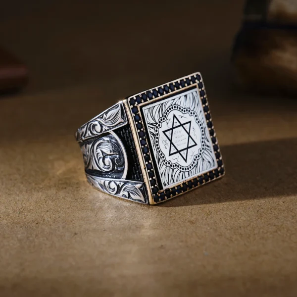 Ortaköy Hz.Süleyman Mührü 925 Ayar Erkek Yüzük