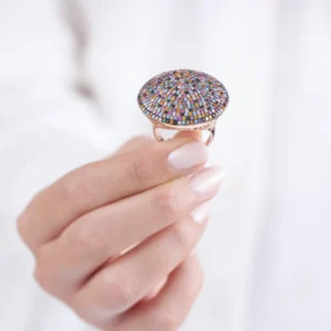 Renkli Yuvarlak Kadın Yüzük Modelimiz