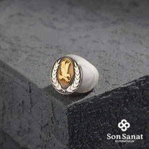 Sade Yuvarlak Çelenk Kartal Modeli