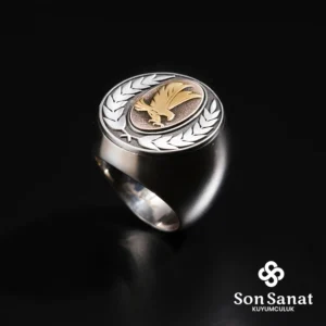 Sade Yuvarlak Çelenk Kartal Modeli