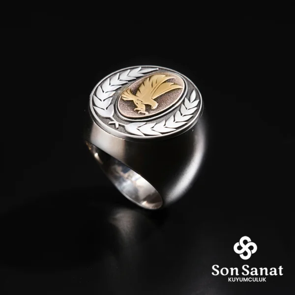 Sade Yuvarlak Çelenk Kartal Modeli