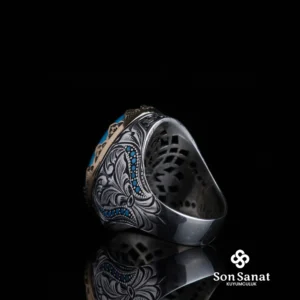 Saltanat Gravür Firuze Erkek Yüzük