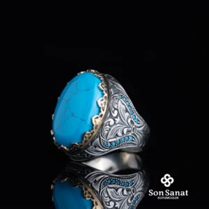 Saltanat Gravür Firuze Erkek Yüzük