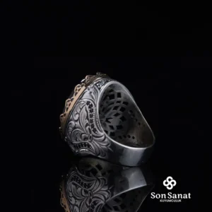 Saltanat Gravür Oniks Erkek Yüzük