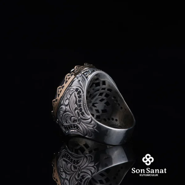 Saltanat Gravür Oniks Erkek Yüzük