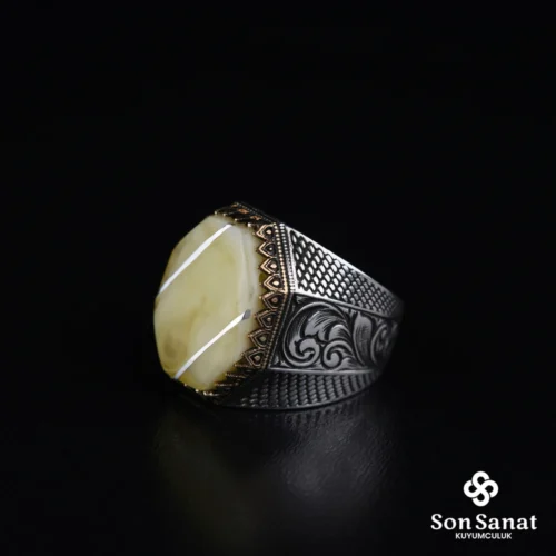 image_1950-1797.webp Sekizgen Damla Yarma 925 Ayar Gümüş Yüzük