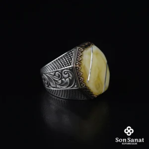 Sekizgen Damla Yarma 925 Ayar Gümüş Yüzük