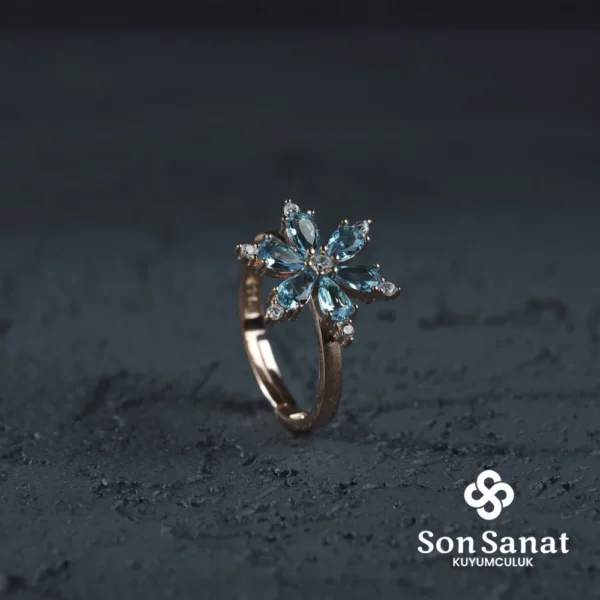 Swarovski Mavi Yüzük