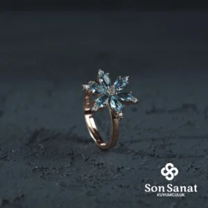 Swarovski Mavi Yüzük