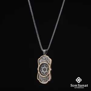 Süleyman Mührü Gravür Madalyon Kolye