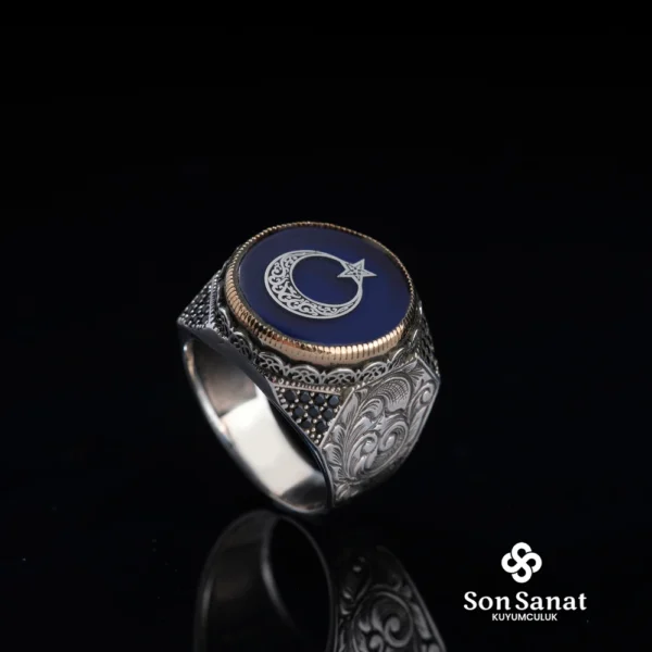 image_1950-197.webp Ayyıldız Gravür Modeli Gümüş Erkek Yüzük Modeli