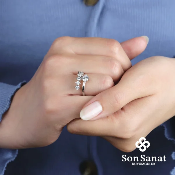 Tek Taş BeşTaş Kadın Yüzük