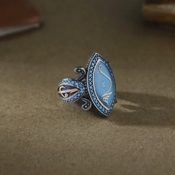 Turkuaz Hiç Modeli 925 Ayar Mekik Kadın Yüzük