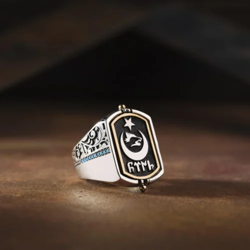 Turkuaz Taşlı Çift Taraflı Model