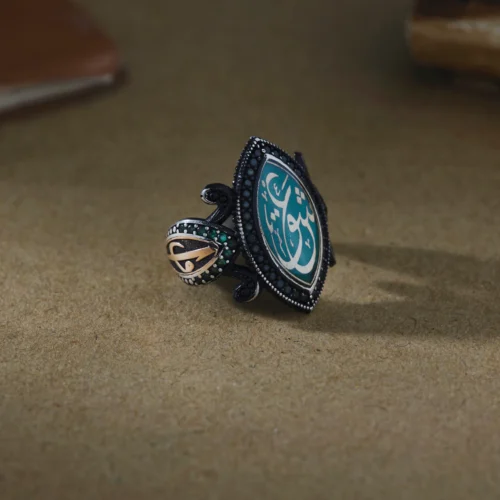 Yeşil Aşk Modeli 925 Ayar Mekik Kadın Yüzük