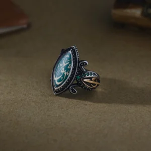 Yeşil Aşk Modeli 925 Ayar Mekik Kadın Yüzük